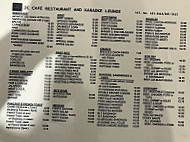 J.c Cafe menu