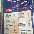 The Blue Fin menu