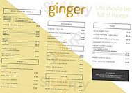 Ginger menu
