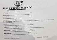 Puffing Billy Cafe menu