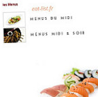 Sushi Sushi menu