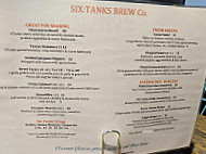 Six Tanks Brew Co. menu