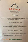 Le Vinci menu