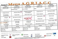 Agriacc menu