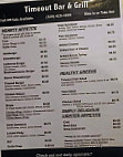Time Out Sports Bar And Grill menu