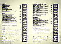 Altes Museum menu