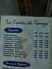 Cobacha Del Carruaje menu