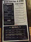 Brick Yard Grill menu