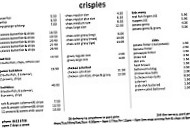 Crispies menu
