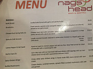 The Nags Head menu