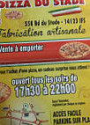 Pizza Du Stade menu