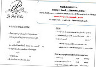Le Petit Cellier menu