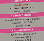 La Boulangerie De Bermond menu