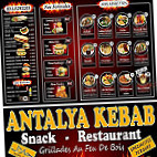 Antalya Kebab menu