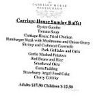 Carriage House menu