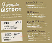 Bistrot du Boucher menu