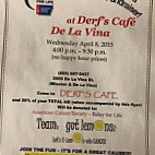 Derf's menu