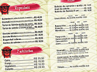 Uzumaki Sushi Petiscaria menu