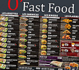 O Fast Food menu