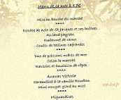 Les Oliviers menu