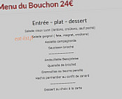 Le Petit Bouchon menu