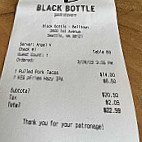 Black Bottle menu