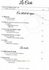 Manoir Impressionnistes menu