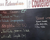 Le Coutelier menu