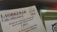 Laorkebab menu