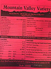 Mountain Valley Variety menu