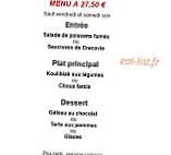 Mazurka menu