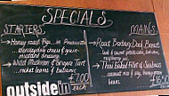 Outsidein Restaurant Talk Bar menu