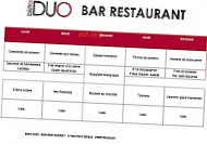 Bistro Duo menu