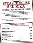 Steakhouse Mendoza menu