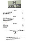 Ze Cooper menu