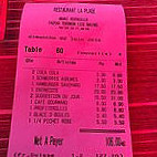 Bar Restaurant De La Plage Municipale menu