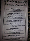 The Profile Tavern menu