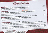 Romeo E Giulietta menu