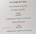 L'auberge Sur-les-bois menu