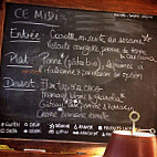 La Clé Du Bonheur menu
