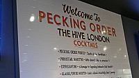 Pecking Order The Hive London menu