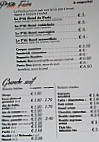 Le P'tit Buffet menu