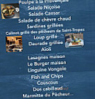 LA SARDINE menu