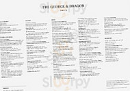The George Dragon menu