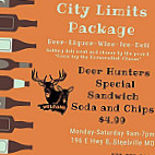 City Limits Package Deli menu