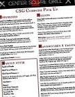 Center Square Grill menu