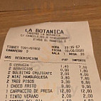 Taberna La Botanica menu