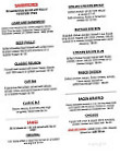 Miller House Pub Cafe menu