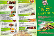 East Sun menu