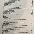 Cafe de Paris menu